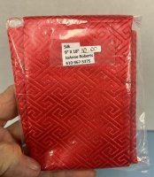 (image for) Red Silk with Greek Key Pattern