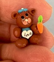 (image for) Chocolate Bear with Carrot and Love Sign