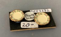 (image for) 1/24th Cream and Gold Plates