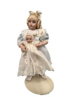 (image for) Annabelle (4" tall blond girl with her baby doll)