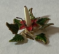 (image for) Poinsettia Candlestick with Candle