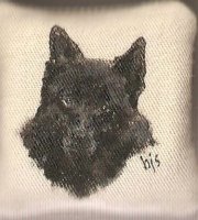(image for) Handpainted Dog Pillow 02