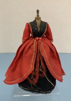 (image for) Red and Black Dress on Dress Form