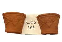 (image for) Pair of Half Round Terracotta Planters