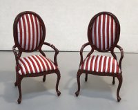 (image for) Red and Silver striped Bespaq Chair