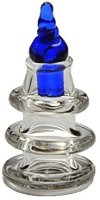 (image for) Clear Glass Decanter with Blue Stopper