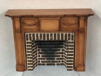 Adam Style Washed Wood Fireplace