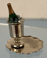 (image for) Champagne Bottle in Ice Bucket on Tray
