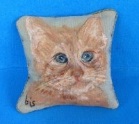 (image for) Handpainted Cat Pillow No. 8