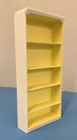 (image for) Yellow inside & white outside bookcase