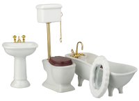 (image for) Porcelain Bath Set With High Flush Toilet