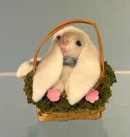 (image for) Woven Basket with Long Ear Bunny