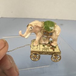 Porcelain Elephant Pull Toy