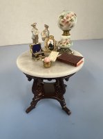 (image for) Marble Top Swan Table with Accessories