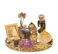 (image for) Large 12-Pc Oval Mirrored Witch's Vanity Tray