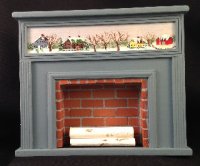 Colonial Blue Shaker Style Fireplace by BA Hill