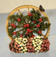 (image for) Wagon Wheel and Floral Arrangement