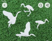 (image for) Small White Plastic Cranes (10 Pieces)