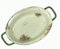 (image for) Oval Gratin - Beige Enamel