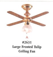 (image for) Large Frosted Tulip Ceiling Fan