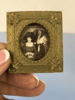 (image for) Antique Gold Finish Frame with Victorian Ladies