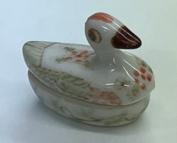 China Painted Porcelain Duck