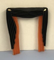 (image for) Large Window Curtains in Orange and Black