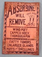 Absorbine Tin Sign