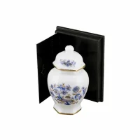 (image for) Japanese Vase With Lid Blue and Gold