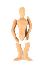 (image for) Half Scale Man Kit for sitting man in porcelain