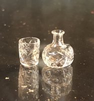 (image for) Diamond Thumbprint Carafe and Cup