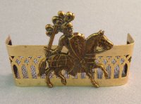 (image for) Brass Fire Screen with Knight on Horse