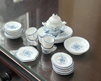 (image for) Assorted Set of Dishes - Blue on White China