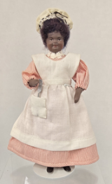 Hand-Painted Porcelain Maid/Servant/Mammy Doll (image for) Hand-Painted Porcelain Maid/Servant/Mammy Doll