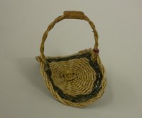 Flat Handled Basket with Grey