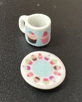 (image for) Cupcake Designer Coffee Cup and Saucer