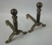 (image for) Brass Andirons - Dark Finish