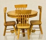 Oak table and four chairs (image for) Oak table and four chairs