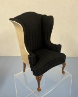 (image for) Black and Ivory Bespaq Wingback Chair