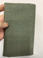 (image for) Cotton Green and Ecru Checked Print