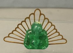 (image for) Brass Decorator Piece with Green Buddha