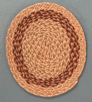 (image for) Pink and Brown Oval Rug