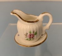 (image for) Porcelain Pitcher and Bowl with Flowers