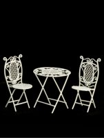 (image for) White Round Patio Table Set/3