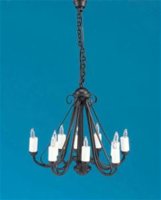 (image for) Chandelier - Black Iron 8 Lights