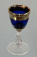 (image for) Cobalt Blue and Gold Wine Glass