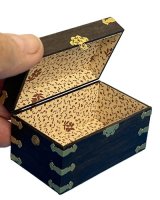 Wooden Trunk With Brass Hardware (image for) Wooden Trunk With Brass Hardware