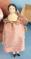 Doll with Pink Check Dress
