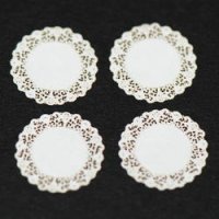 Set of 4 Small White Lace Doilies