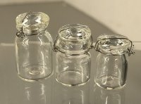 (image for) Set of 3 different sizes canning jars/wire lid holders